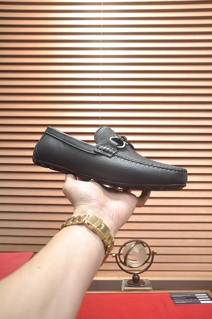 Men's shoes 💰480💶 [Ferragamo/Ferragamo] The latest model in the counter. Original imported open-sided fine cowhide hand-woven + imported 🐂 cowhide + original luxury metal buckle + original combination outsole. No pressure in comparison 38--44🎉